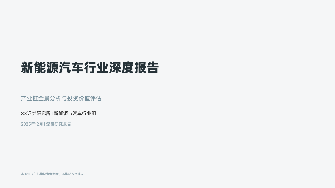 极简行业深度报告模板